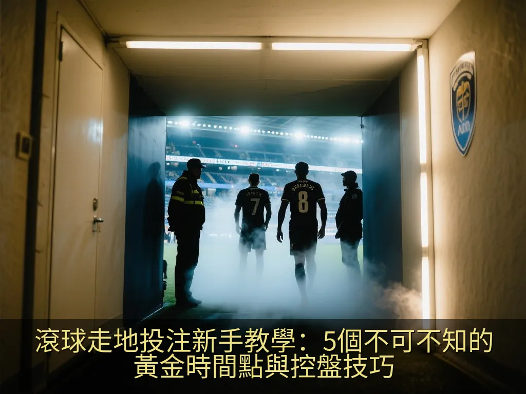 夜間綠色足球場俯視圖，燈光璀璨，象徵緊張刺激的尾盤時刻